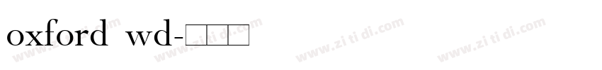 oxford wd字体转换